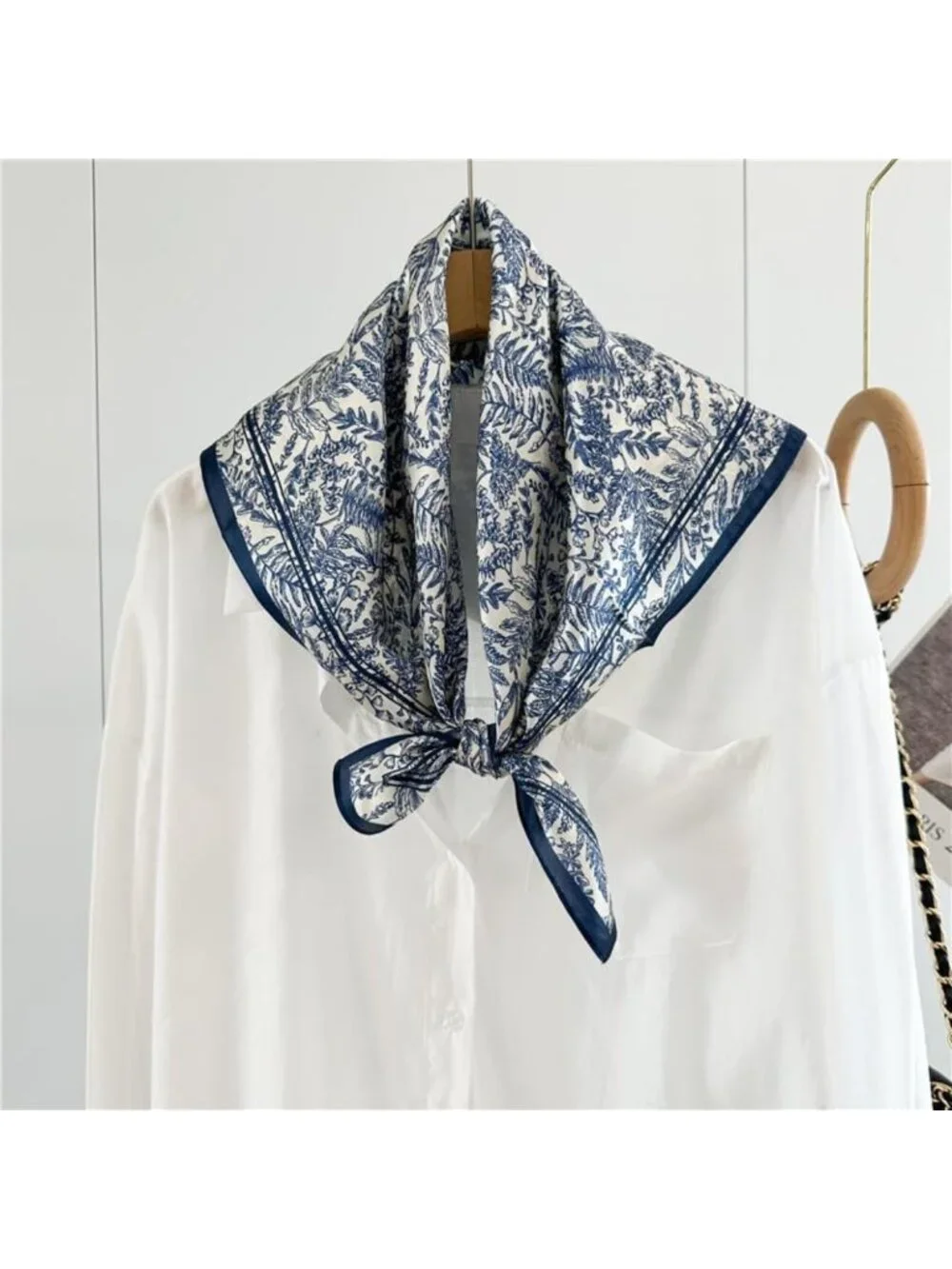 100% Pure Mulberry Silk Square Scarf 26